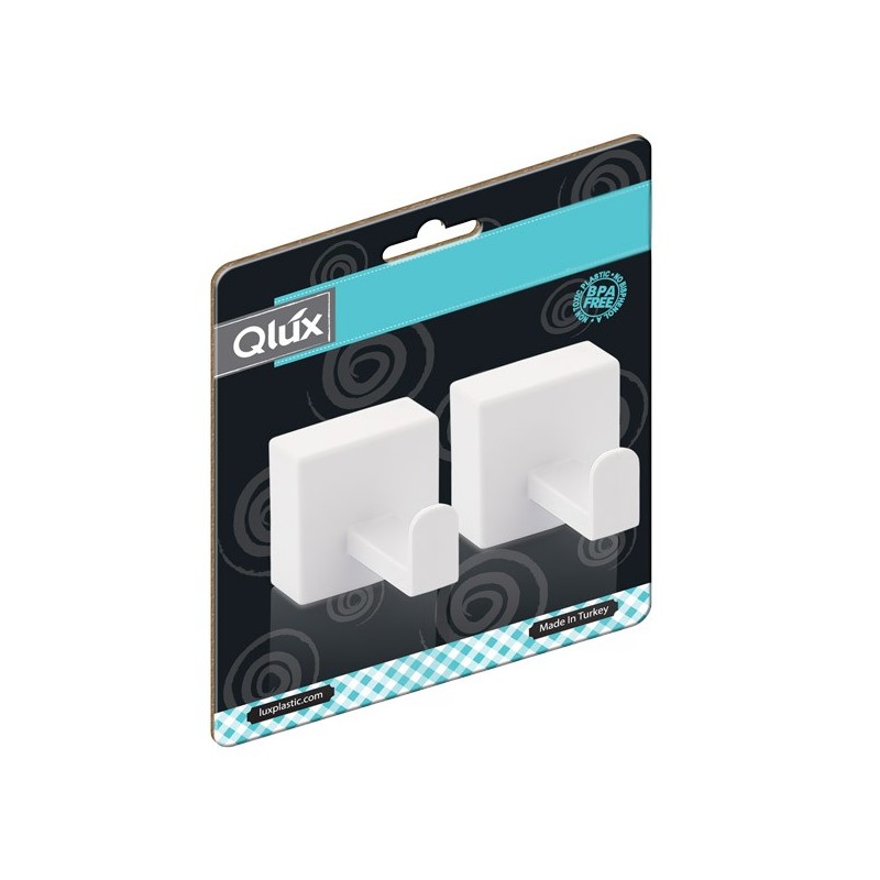 Hook self-adhesive, Plastic, 2buc/set, Qlux L00650 (various shapes and culori) - Victronic thumbnail 2