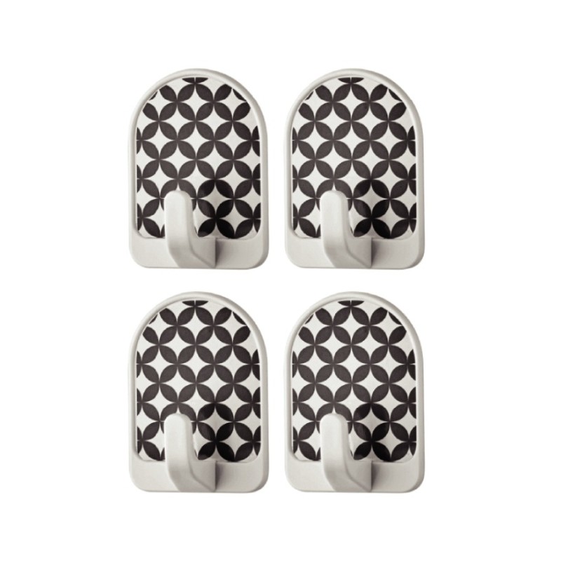 Hook self-adhesive, Plastic, 4buc/set, Qlux L00136 (various shapes and culori) - Victronic