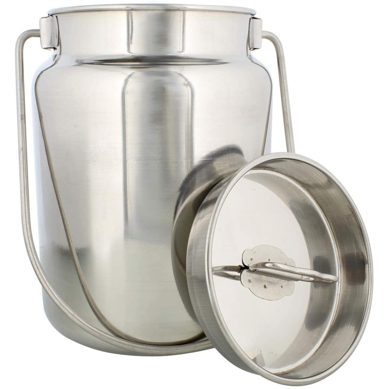 Bidon Stainless Steel, with lid and maner, for storage lapte, miere or ulei, 5.50 l, Grunberg IRL60 thumbnail 3
