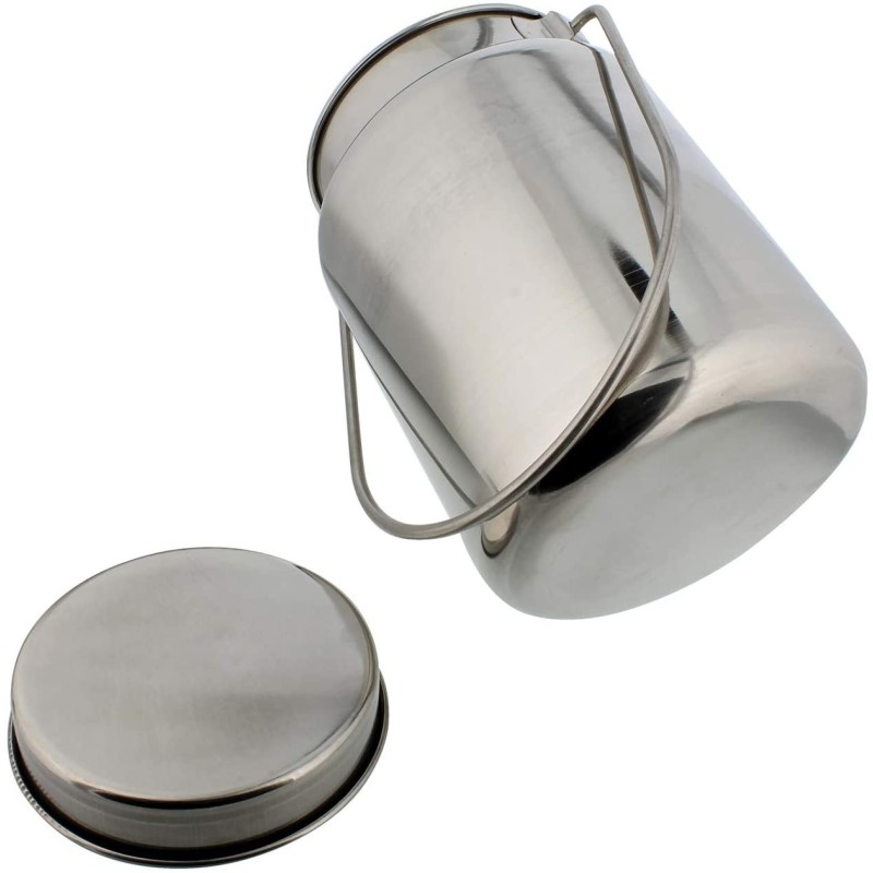Bidon Stainless Steel, with lid and maner, for storage lapte, miere or ulei, 7.00 l, Grunberg IRL75 thumbnail 2