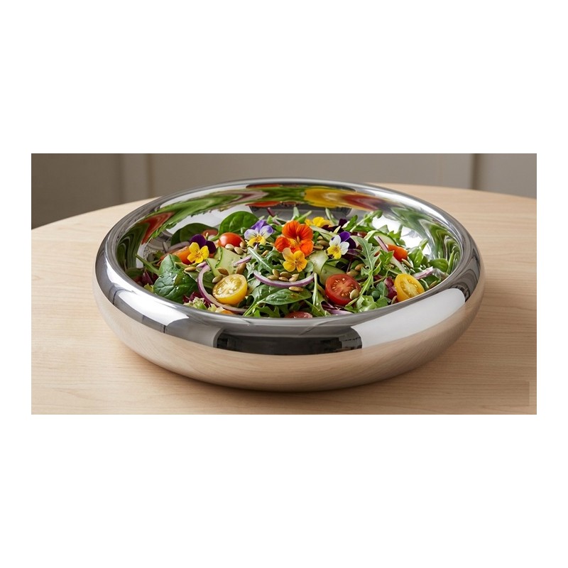 Bowl Stainless Steel, with double wall, for salad, Ø 26 x 5.50 cm, Grunberg IGR7066 thumbnail 2