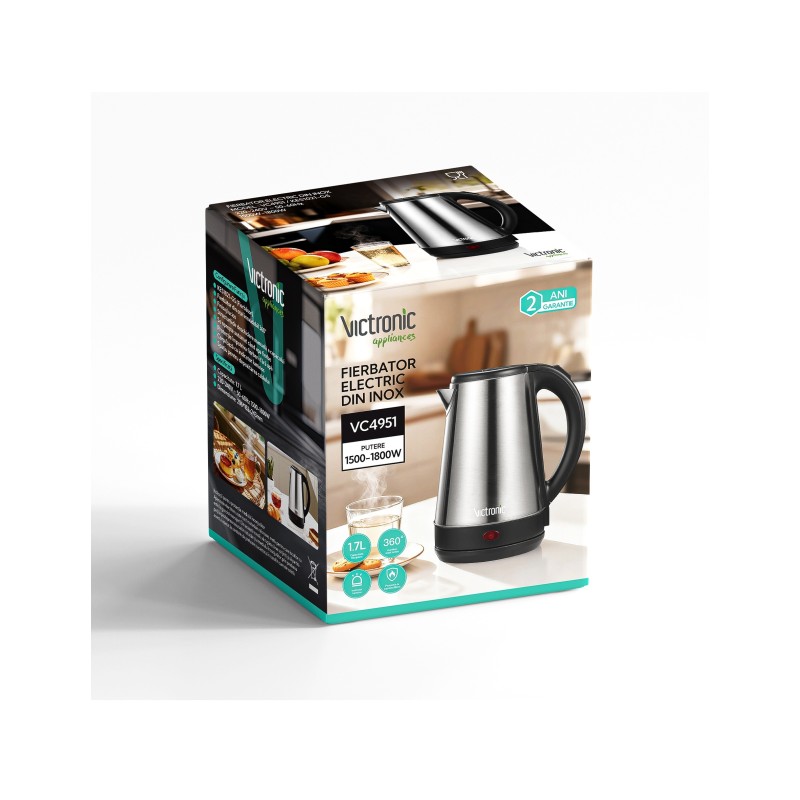 Mug kettle, 1500-1800 W, 1.70 l, Victronic VC4951 thumbnail 4