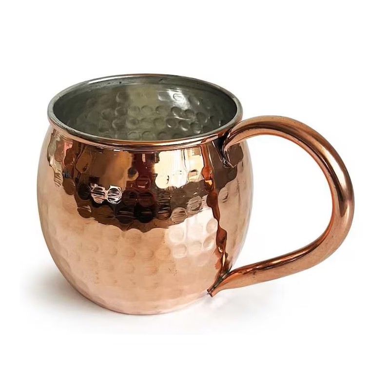 Mug/mug Stainless Steel, with maner and  coating exterior with aspect of cupru, Ø 9 x 9 cm, 475 ml, “Moscow Mule Mug”, Grunberg IMM04