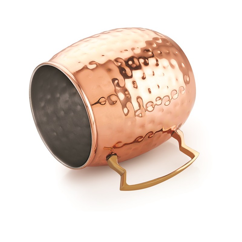 Mug/mug Stainless Steel, with maner and  coating exterior with aspect of cupru, Ø 8.50 x 10 cm, 600 ml, “Moscow Mule Mug”, Grunberg IMM01 thumbnail 2