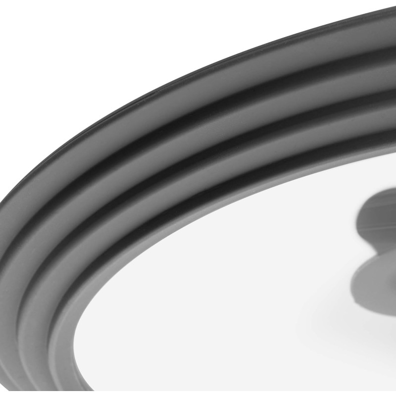 Lid Glass heat-resistant and silicon, multifunctional, 20, 22 or 24 cm, Grunberg CS2024 thumbnail 2