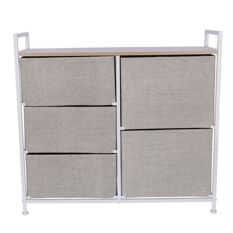 Comoda cu 5 sertare, 83 x 29 x 77 cm, Blueberg TB72 (crem) thumbnail 7
