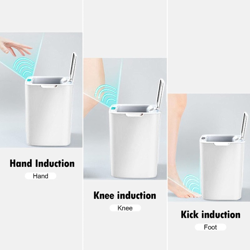Basket of gunoi automatic with senzor, for kitchen or baie, capacitate 14 l, reincarcabil with usb, Victronic CG3903 (blue)