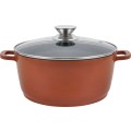 Pot aluminiu, ceramica, glass lid, for prepararea gemului, sosului din tomate, 40cm,17 l, Grunberg GR1040 thumbnail 3