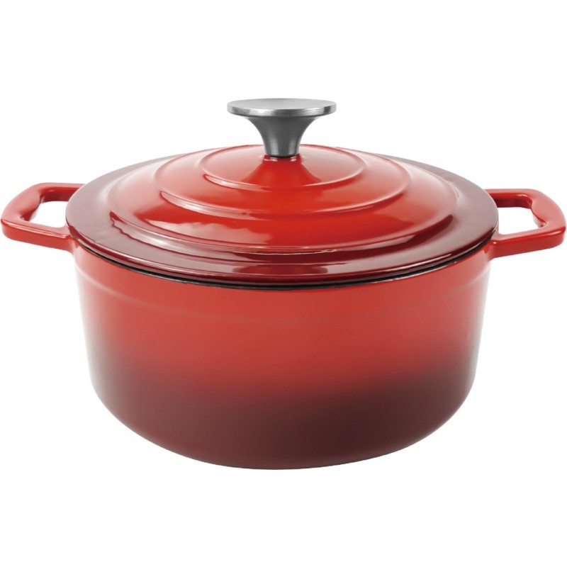 Pot with lid, Cast Iron emailata, 2.55 l, 20 cm, Grunberg GR8620
