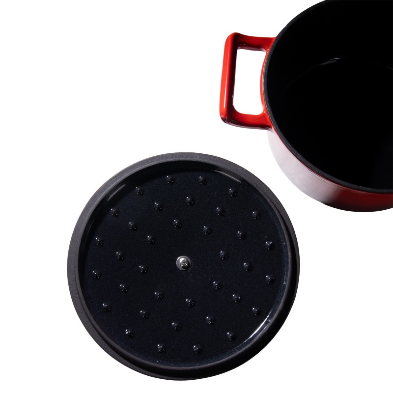 Pot with lid, Cast Iron emailata, 2.85 l, 22 cm, Grunberg GR8622 thumbnail 5