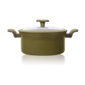 Pot Aluminum, with lid, interior mat.non-stick, compatibila with stove induction, 22x9.50 cm, 2.90 l, Grunberg  GR5730 thumbnail 2