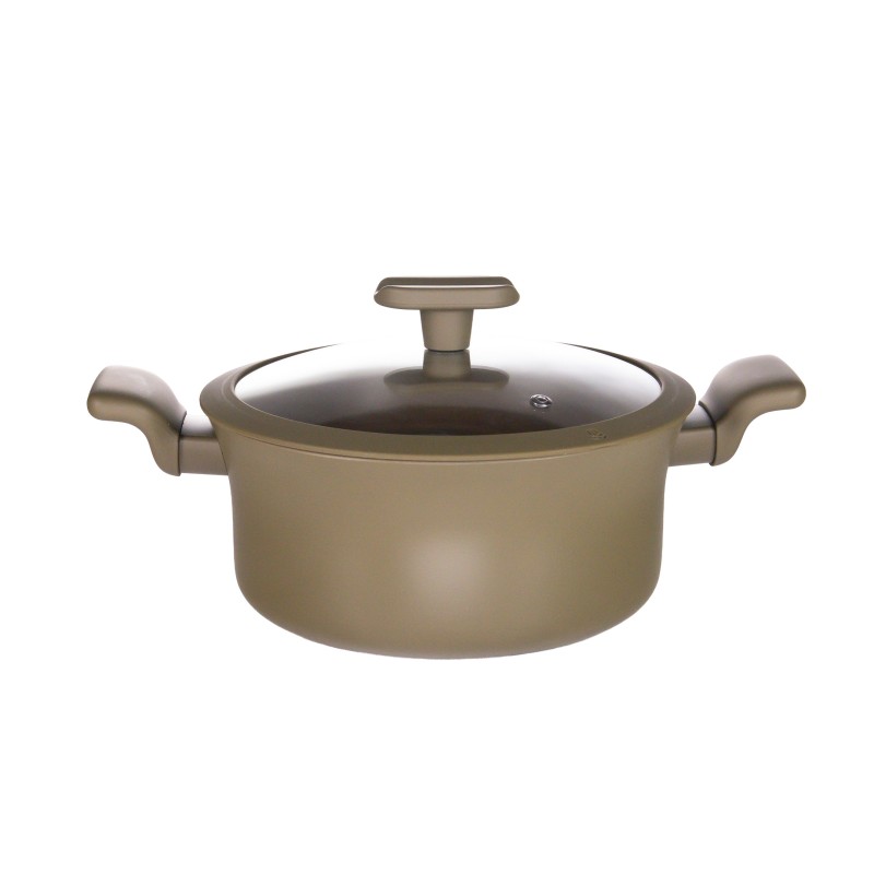 Pot Aluminum, with lid, interior mat.non-stick, compatibila with stove induction, 22x9.50 cm, 2.90 l, Grunberg  GR5730 thumbnail 2
