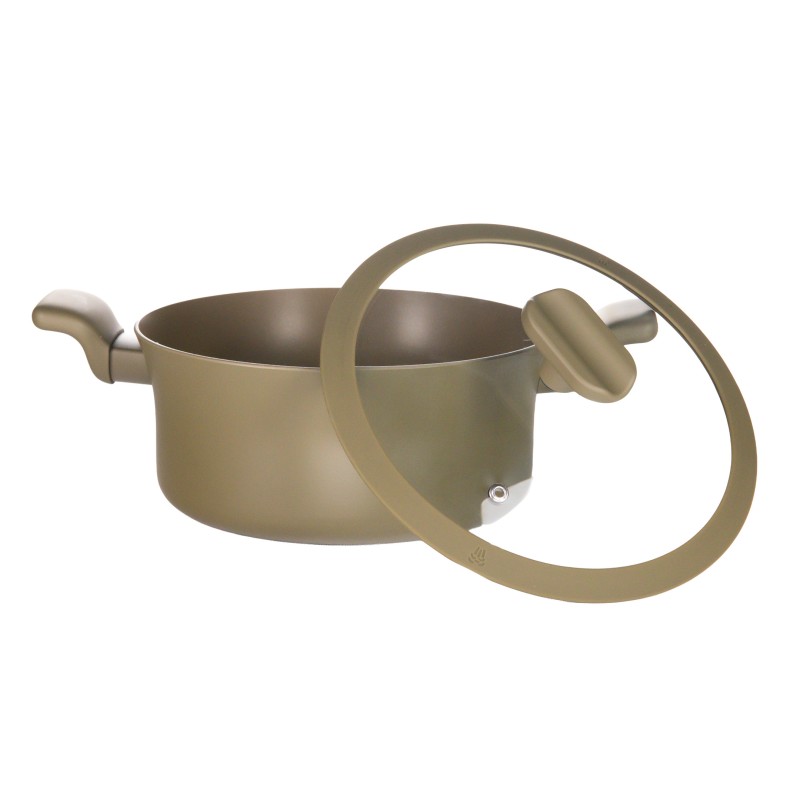 Pot Aluminum, with lid, interior mat.non-stick, compatibila with stove induction, 22x9.50 cm, 2.90 l, Grunberg  GR5730 thumbnail 4