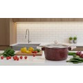 Pot Aluminum, with lid, interior mat.non-stick, compatibila with stove induction, 24x11.80 cm, 4.30 l, Grunberg  GR5718 thumbnail 2