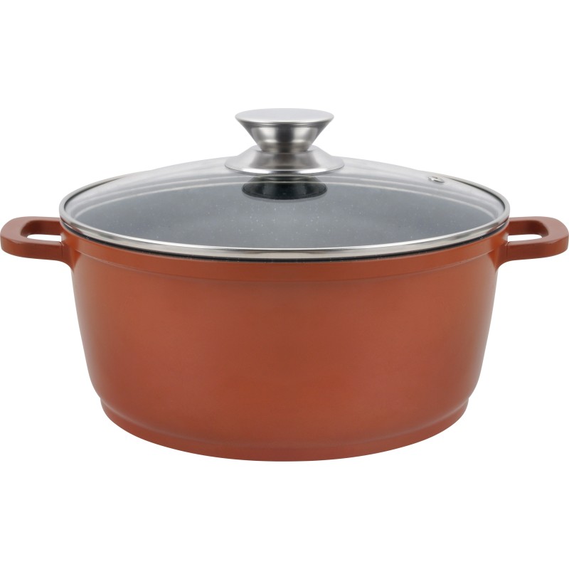 Pot Aluminum, with ceramica, with glass lid, for prepararea gemului, sosului din tomate, 20cm, Grunberg GR1020 thumbnail 4