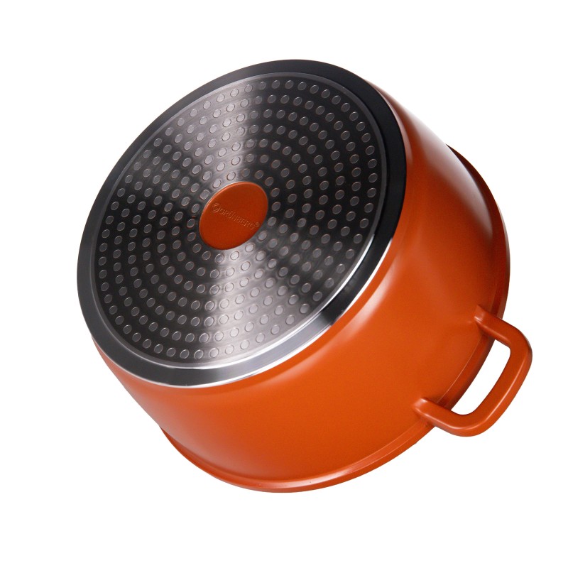Pot Aluminum, with ceramica, with glass lid, for prepararea gemului, sosului din tomate, 24cm, Grunberg GR1004 thumbnail 2