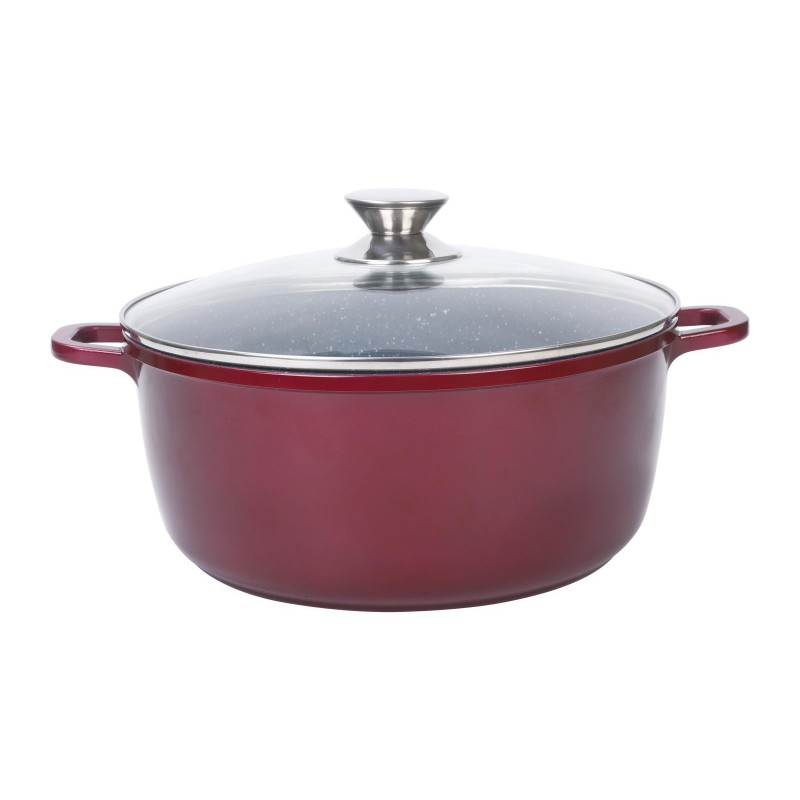 Pot Aluminum, with ceramica, with lid, for prepararea gemului, sosului din tomate,7.50 l, 30 cm, Grunberg GR9030