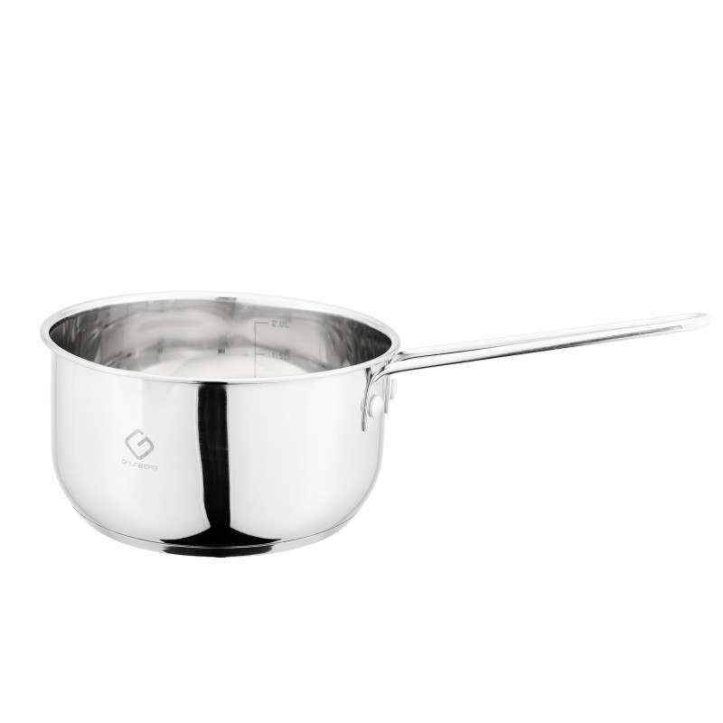 Set 3 cratite Stainless Steel, compatibile with stove with induction, 14/16/18 cm,1/1.50/2 l, Grunberg GR5314
