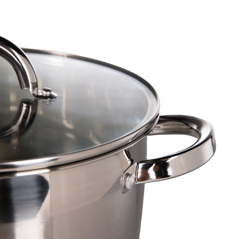 Pot Stainless Steel, with glass lid, 24 cm, 5.70 l, Grunberg GR7024 thumbnail 2