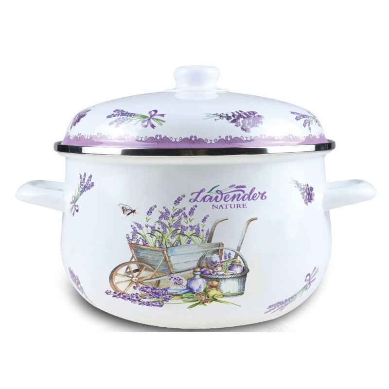 Pot emailata with lid , 26 cm , 6.50 l , Grunberg GR2600 (various colors)