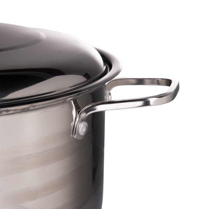 Pot inalta, profesionala, with manere groase nituite, with lid Stainless Steel, 34 cm , 16 l , Grunberg GR8134 thumbnail 3