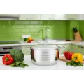 Pot inalta, profesionala, with manere groase nituite, with lid Stainless Steel, 36 cm , 20 l , Grunberg GR8136 thumbnail 2