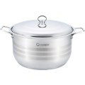 Pot inalta, profesionala, with manere groase nituite, with lid Stainless Steel, 38 cm , 23 l , Grunberg GR8138 thumbnail 3
