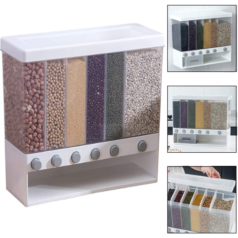 Box for food, Plastic, with lid, 6 compartimente, 10 l, 37.50 x 32.40 x 14.40 cm, OB001 thumbnail 11