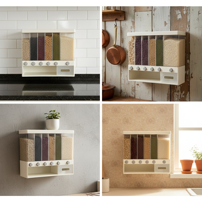 Box for food, Plastic, with lid, 6 compartimente, 10 l, 37.50 x 32.40 x 14.40 cm, OB001 thumbnail 17