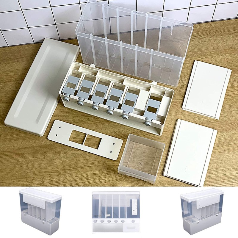 Box for food, Plastic, with lid, 6 compartimente, 10 l, 37.50 x 32.40 x 14.40 cm, OB001 thumbnail 4
