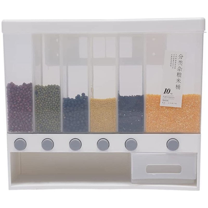 Box for food, Plastic, with lid, 6 compartimente, 10 l, 37.50 x 32.40 x 14.40 cm, OB001 thumbnail 8