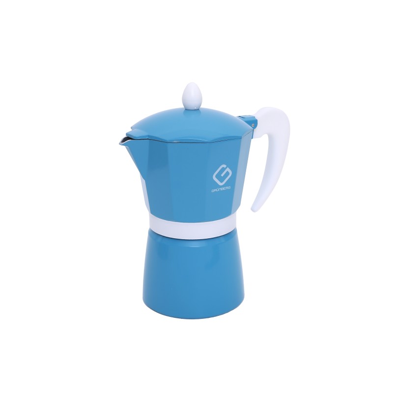 Espresso Maker for stove, Aluminum , capacitate 3 cesti , Grunberg GR593 (blue) thumbnail 2