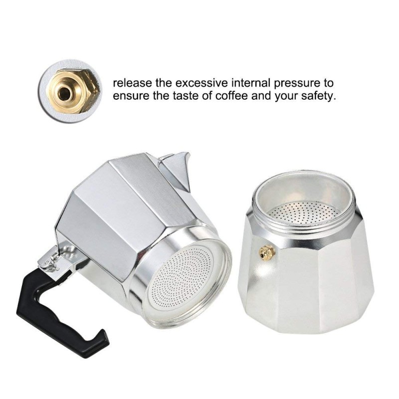 Espresso Maker for stove, Aluminum , capacitate 6 cesti , Grunberg GR494 thumbnail 4