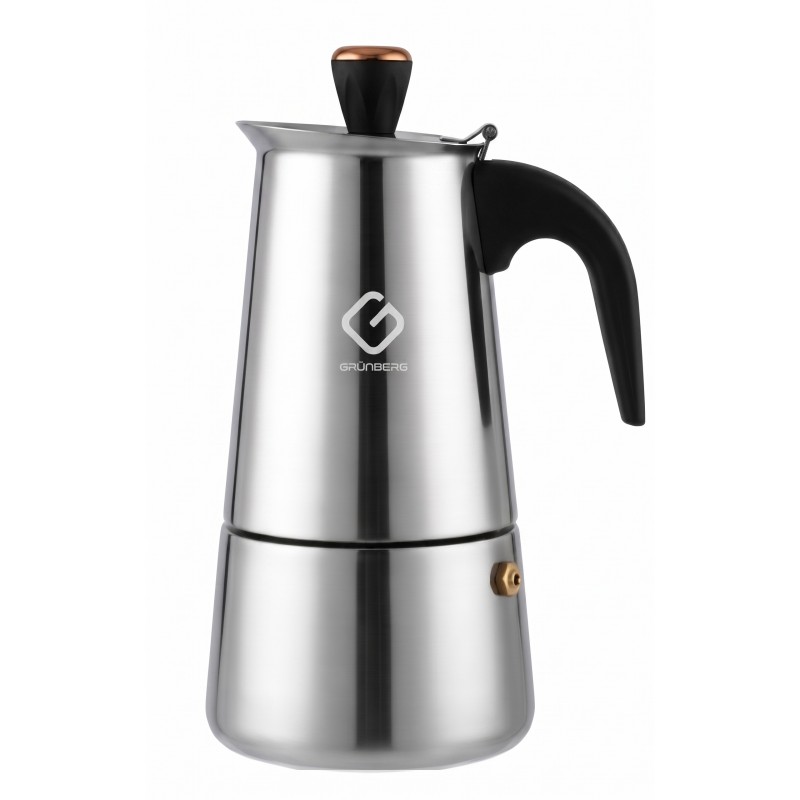 Espresso Maker for stove , Stainless Steel, capacitate 6 cesti, Grunberg GR5182