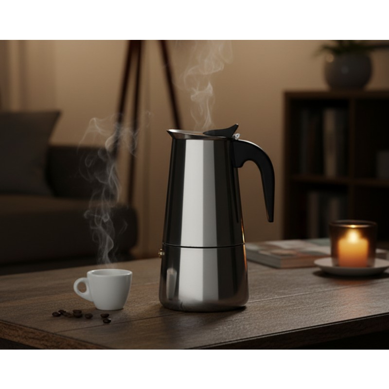 Espresso Maker for stove , Stainless Steel , capacitate 6 cesti , Grunberg GR600 thumbnail 2