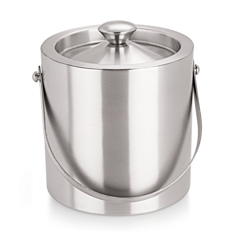 Frapiera with lid, Stainless Steel, with pereti dublii, for gheata, 1.50 l, Grunberg ICB15