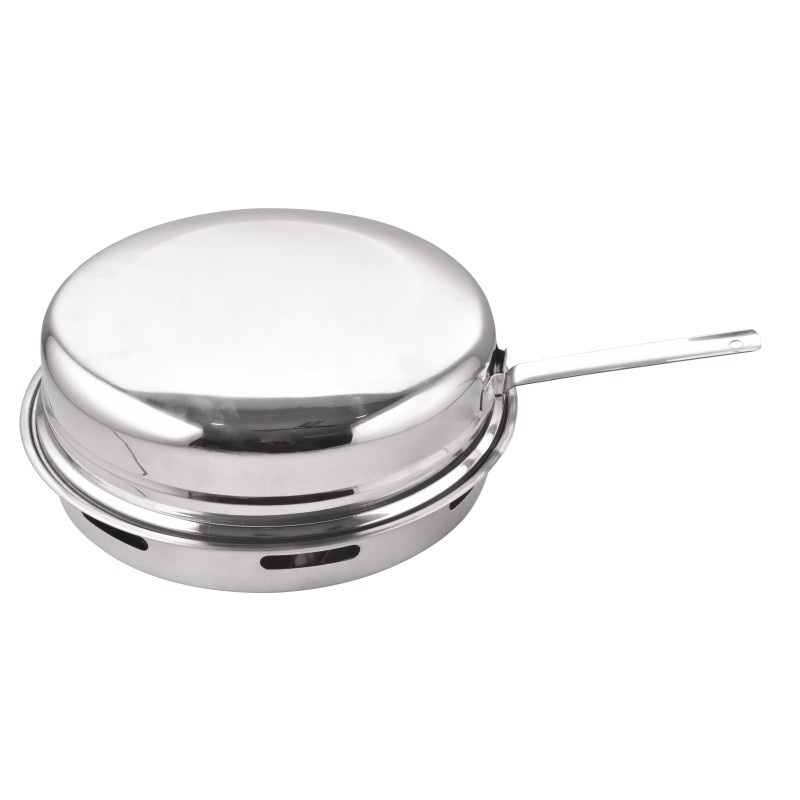 Grill with lid and maner, Stainless Steel, for stove, 32.50 x 13.50 cm, Grunberg JN866 - Victronic thumbnail 4