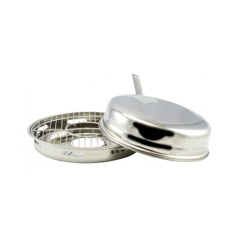 Grill with lid and maner, Stainless Steel, for stove, 32.50 x 13.50 cm, Grunberg JN866 - Victronic thumbnail 5