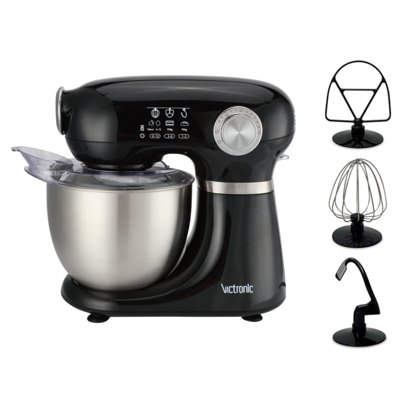 Mixer with bowl Stainless Steel, 5.00 l, 1000 W, 12 trepte viteza, with functia Pulse, Victronic VC5788 thumbnail 4