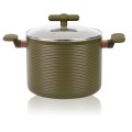 Pot Aluminum, with lid, interior mat.non-stick, compatibila with stove induction, 22x18 cm, 5.60 l, Grunberg  GR5725 thumbnail 3