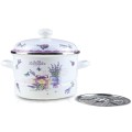 Pot emailata with lid, 24 cm, 5 l,  Grunberg GR2462 (various colors) thumbnail 2