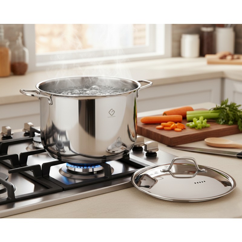 Pot inox with lid , 34 cm , 20.80 l , Grunberg GR3134 - Victronic thumbnail 6