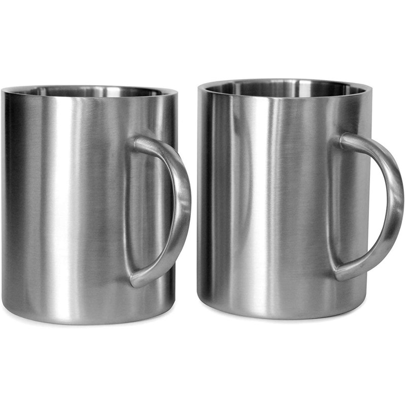 Pack promo: 2 pcs x Mug Stainless Steel, with double wall, 260 ml, Grunberg ICI260