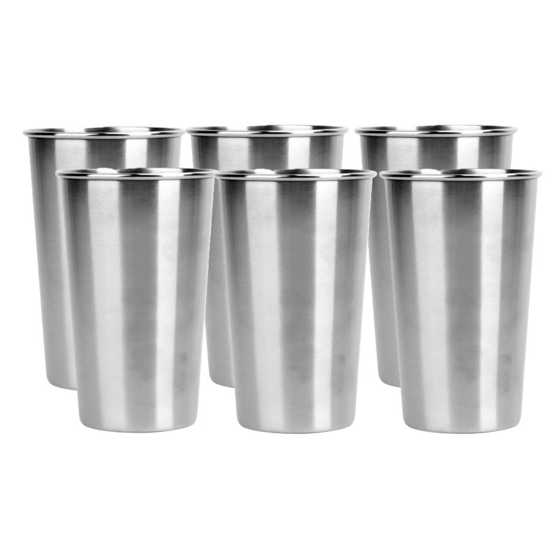 Pack promo: 6 pcs x Glass Stainless Steel, 9 x 14 cm, Grunberg IPI14