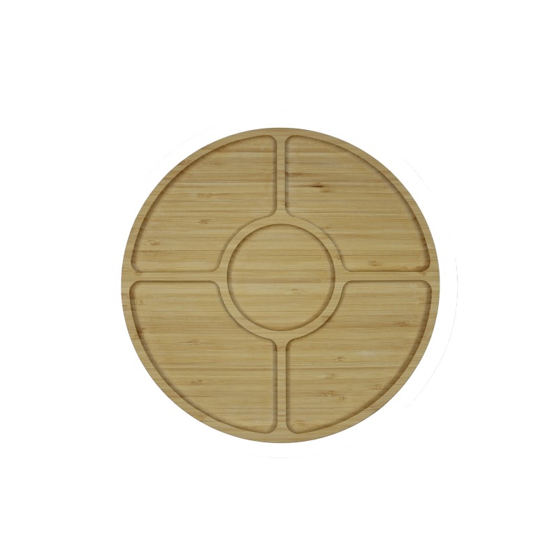 Platter Bamboo, for presentation and serving, 30 x 30 x 1.70 cm, Grunberg GR6358