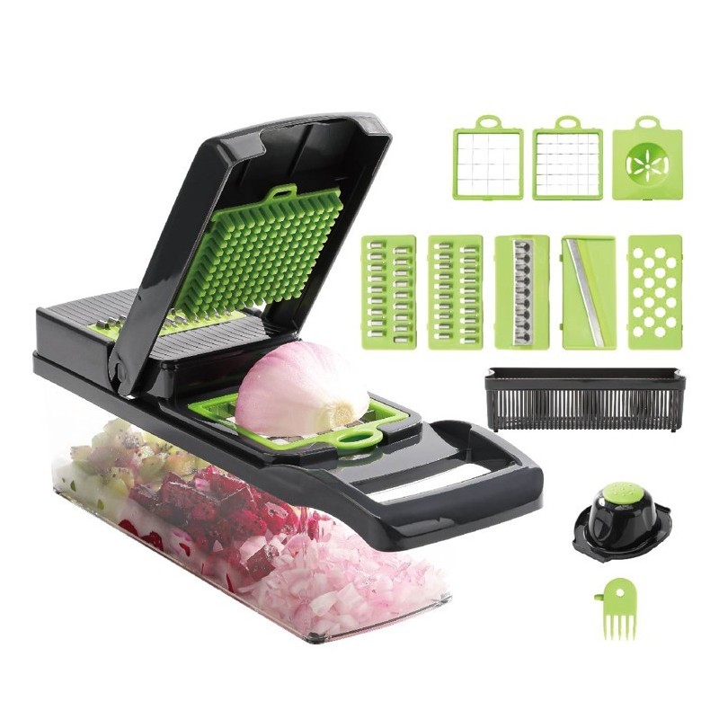 Grater multifunctionala, for fructe and legume, 14 in 1,  Grunberg GR6148