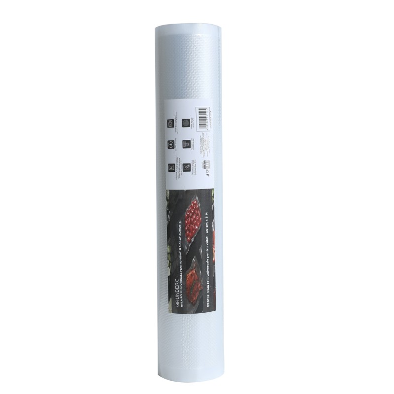 Rola with pungi for vidat food, gofrate, 30 x 500 cm, Grunberg GR6152