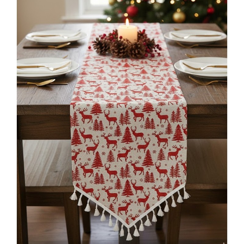 Napkin decorative for masa, din material textil poliester, rectangular, 33 x 180 cm, Grunberg  CM301802