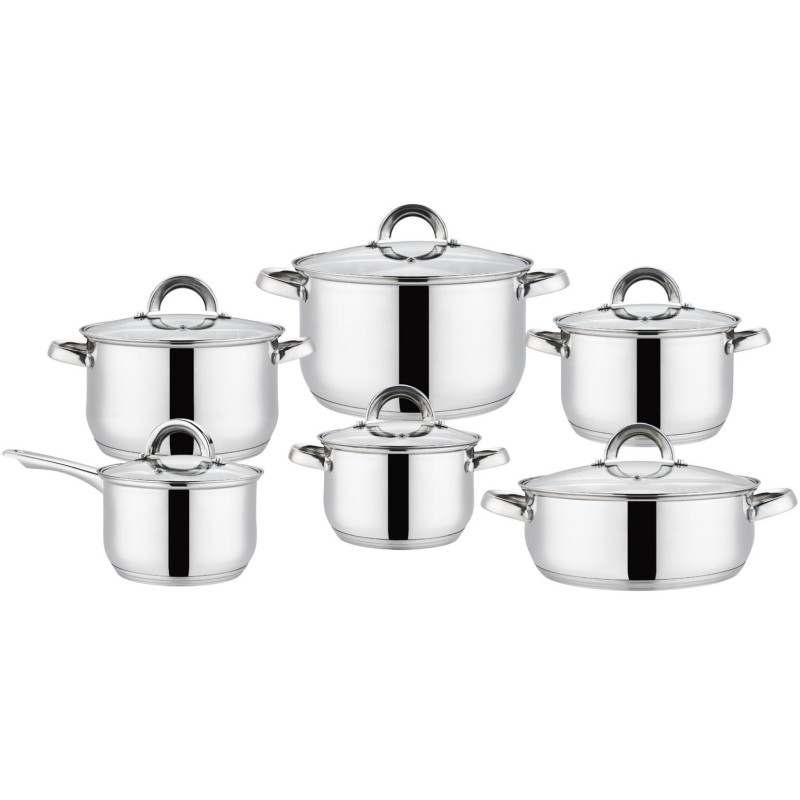 Set 12 piese , 6 vase Stainless Steel with capace Glass, Grunberg GR1513 - Victronic thumbnail 2