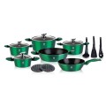 Set 15 piese: 6 vase Aluminum, compatibile stove induction, 4 capace bottle, 3 ustensile, 2 stand, Grunberg GR2715 (red) thumbnail 3